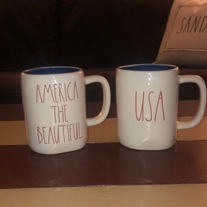 Rae Dunn AMERICA THE BEAUTIFUL & USA Mugs
